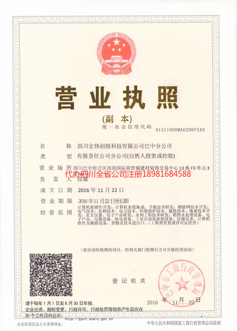 资阳市资阳市宏伟创投科技有限公司