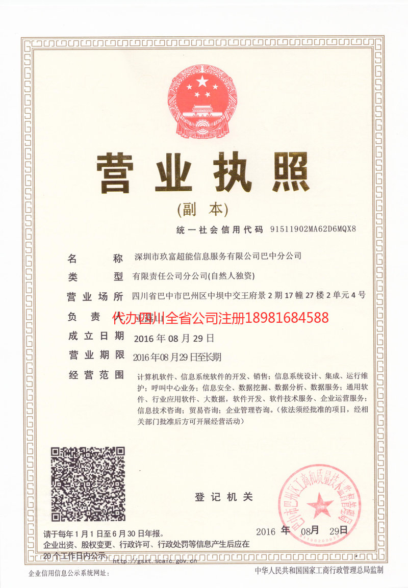 资阳市资阳市玖富超能信息服务有限公司